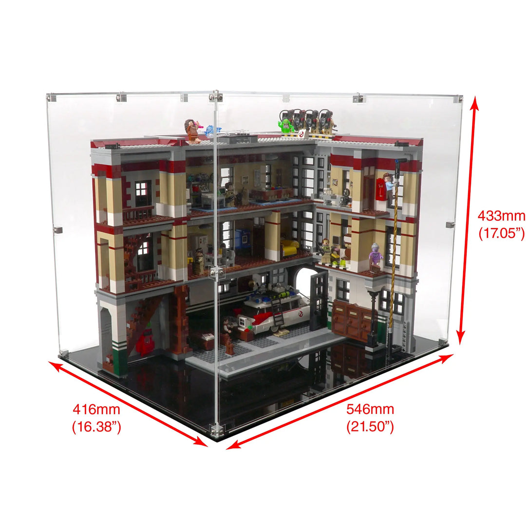 Brickcessories  Display Case for 75827 - Firehouse Headquarters (Open)