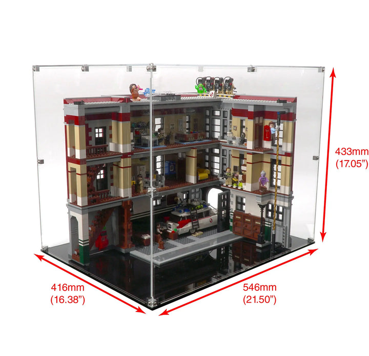 Brickcessories  Display Case for 75827 - Firehouse Headquarters (Open)