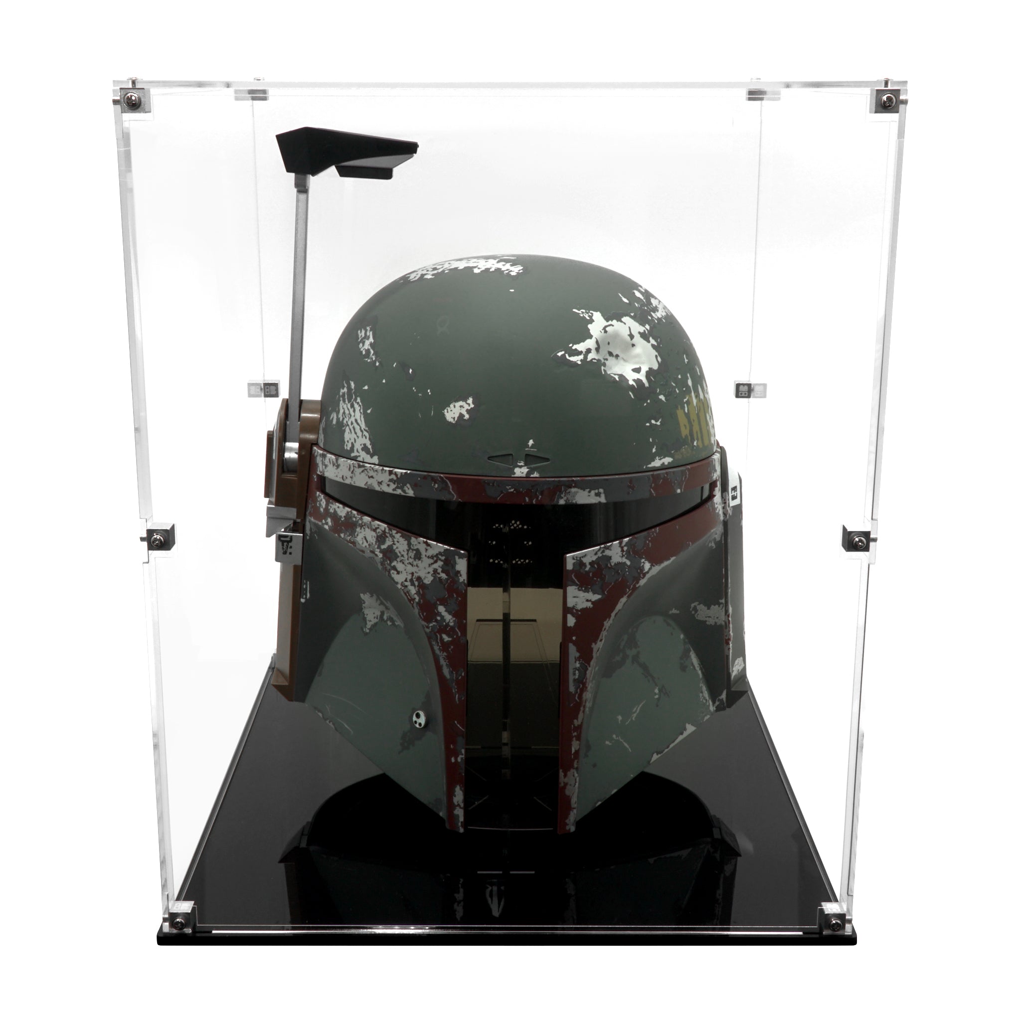 Boba fett black series deals helmet with custom stand