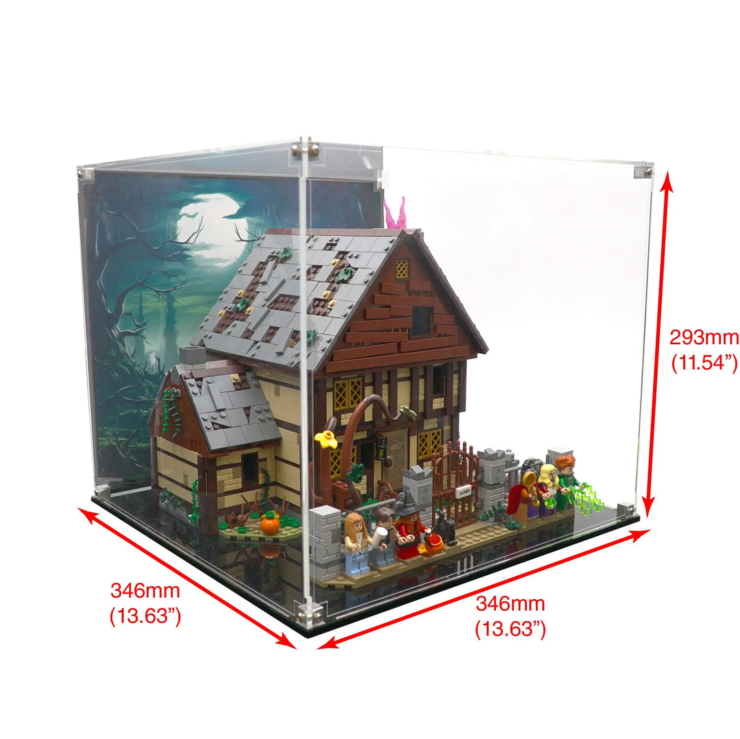 Brickcessories  Display Case for 21341 - Disney Hocus Pocus: The Sanderson Sisters' Cottage