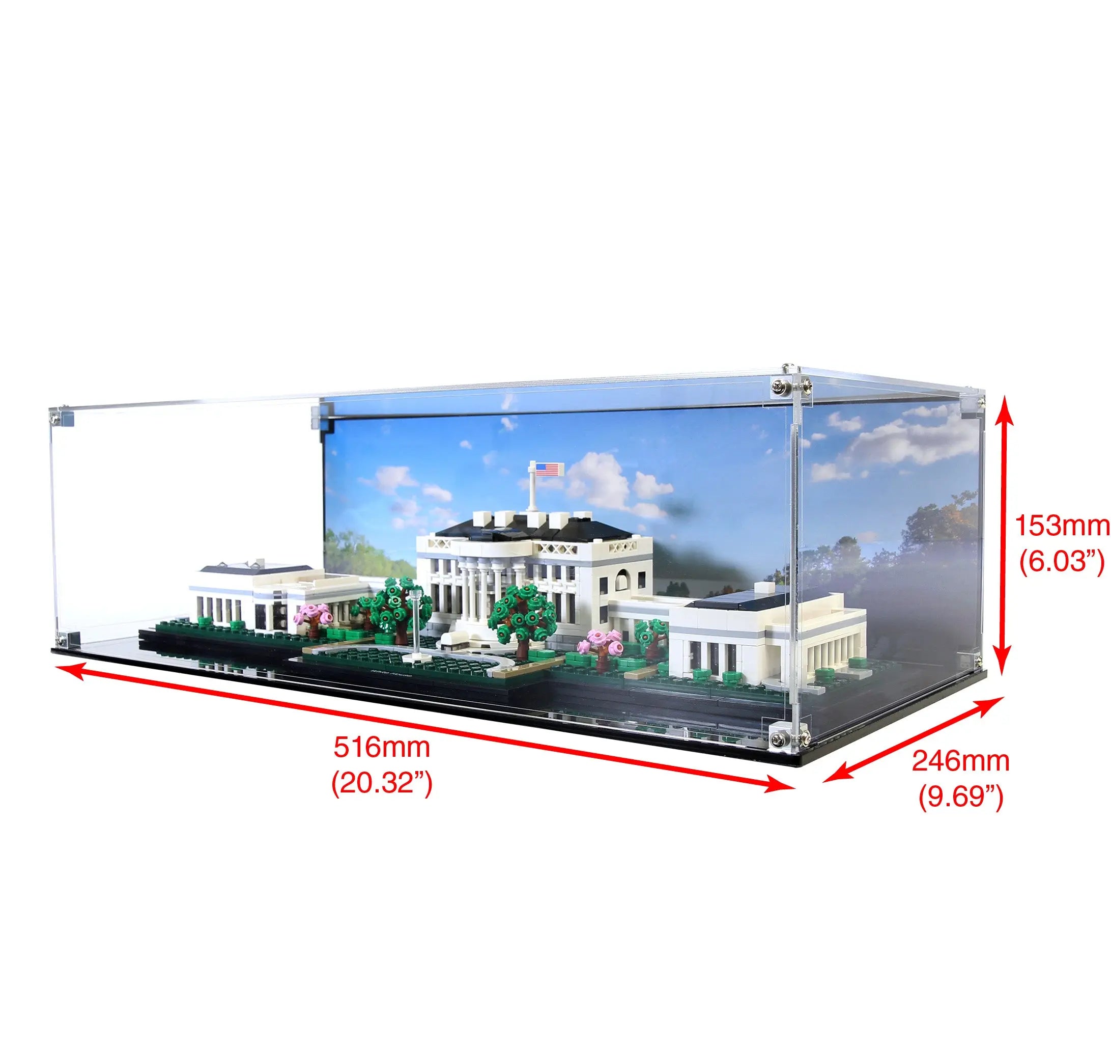 Display Case for 21054 - White House – Brickcessories Display Case for 21054 - White House – Brickcessories