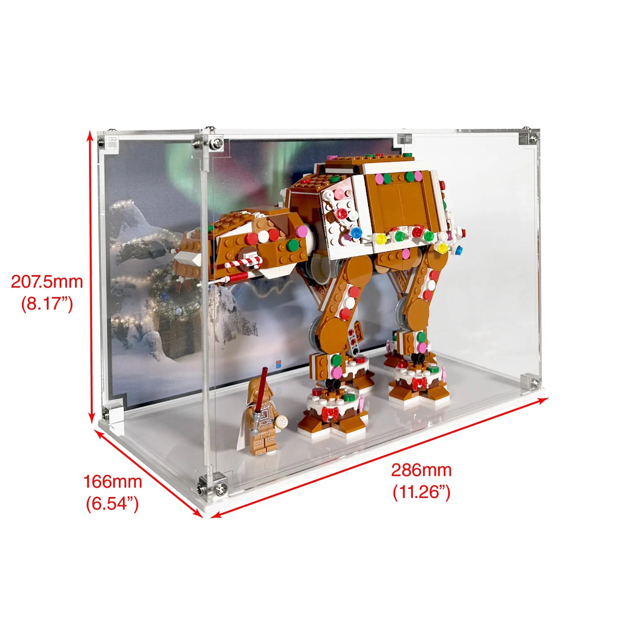 Display Case for LEGO 40806 Gingerbread AT-AT Walker | Brickcessories
