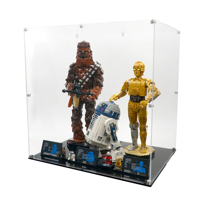 Display Case for 75398; 75379; 75371- C-3PO; R2-D2; Chewbacca