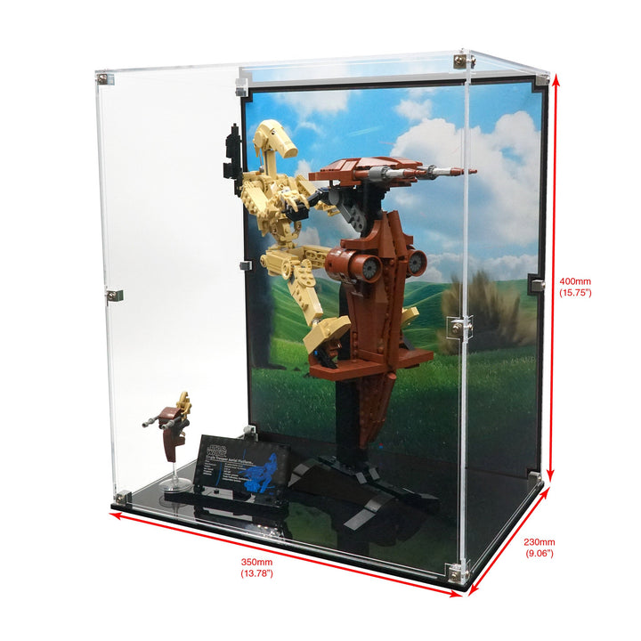 Brickcessories  Display Case for 75428 - Battle Droid with STAP