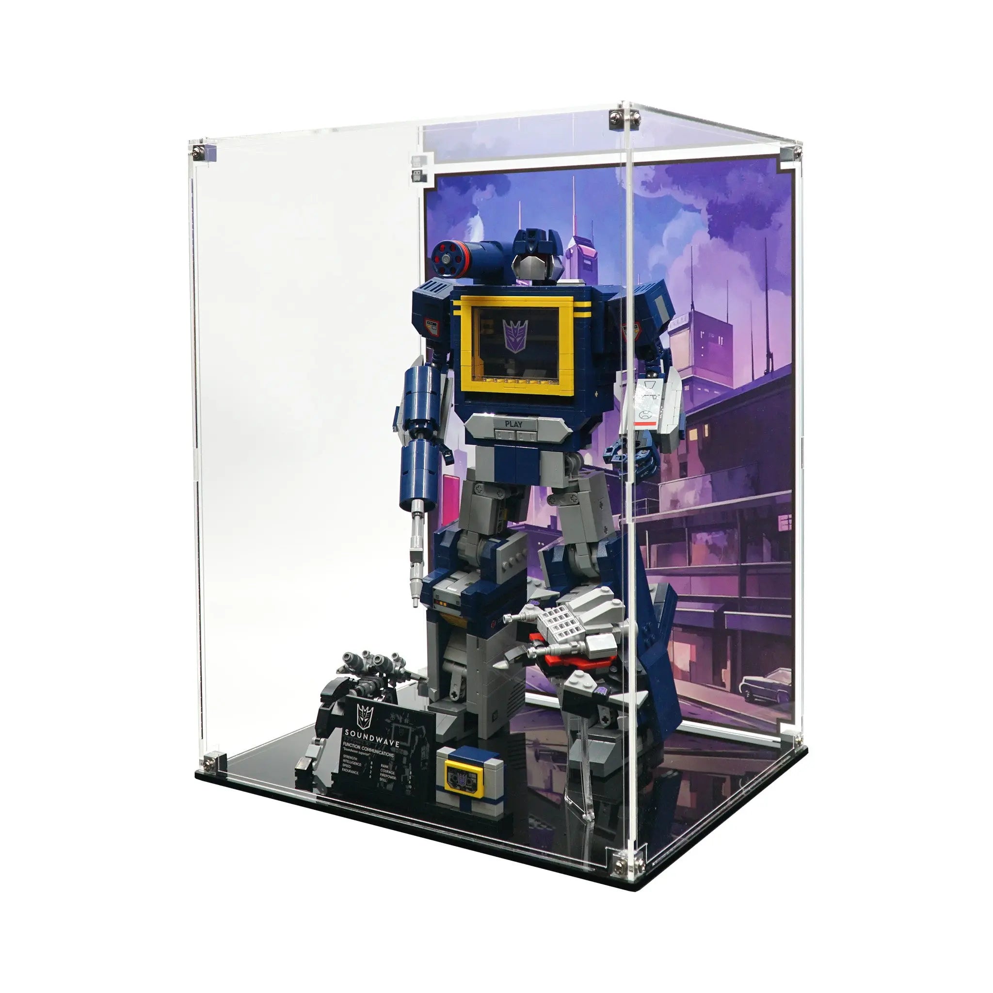 Display Case for LEGO 10358 Transformers Soundwave | Brickcessories