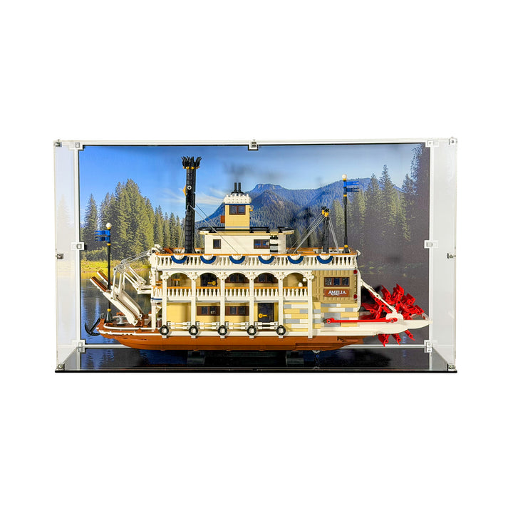 LEGO River Steamboat Display Case (21356: Ideas)
