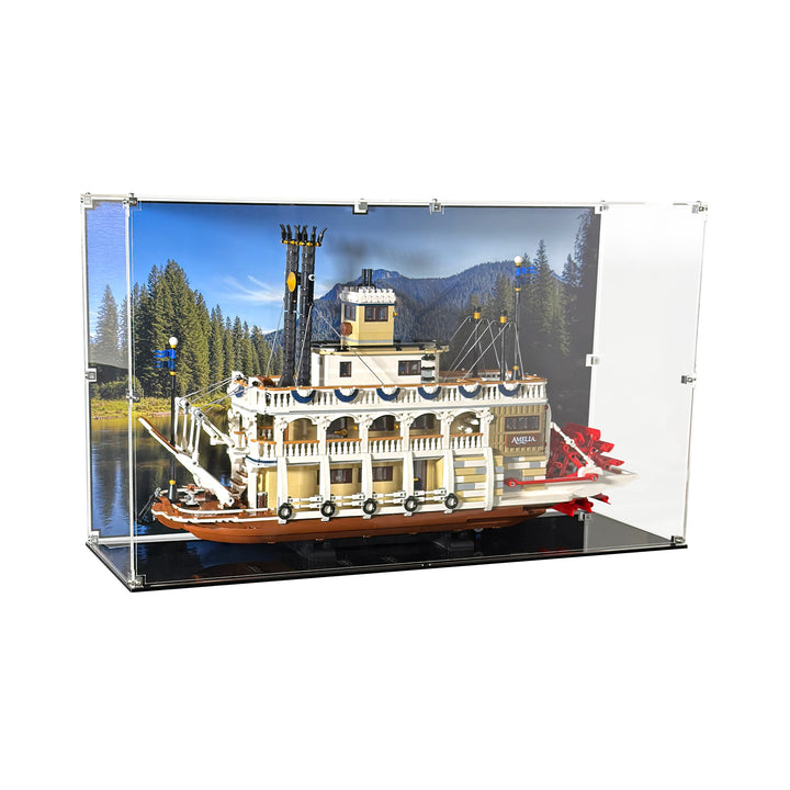 LEGO River Steamboat Display Case (21356: Ideas)