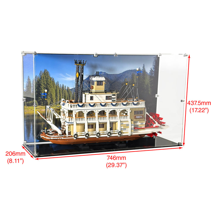 LEGO River Steamboat Display Case (21356: Ideas)