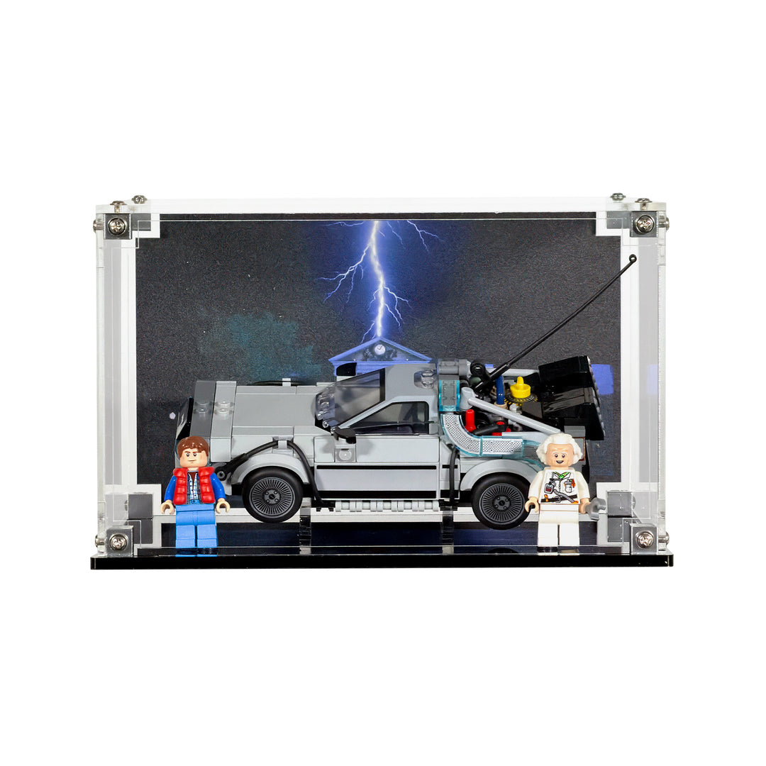 Display Case for Speed Champions 77256- LEGO Time Machine from Back to the Future