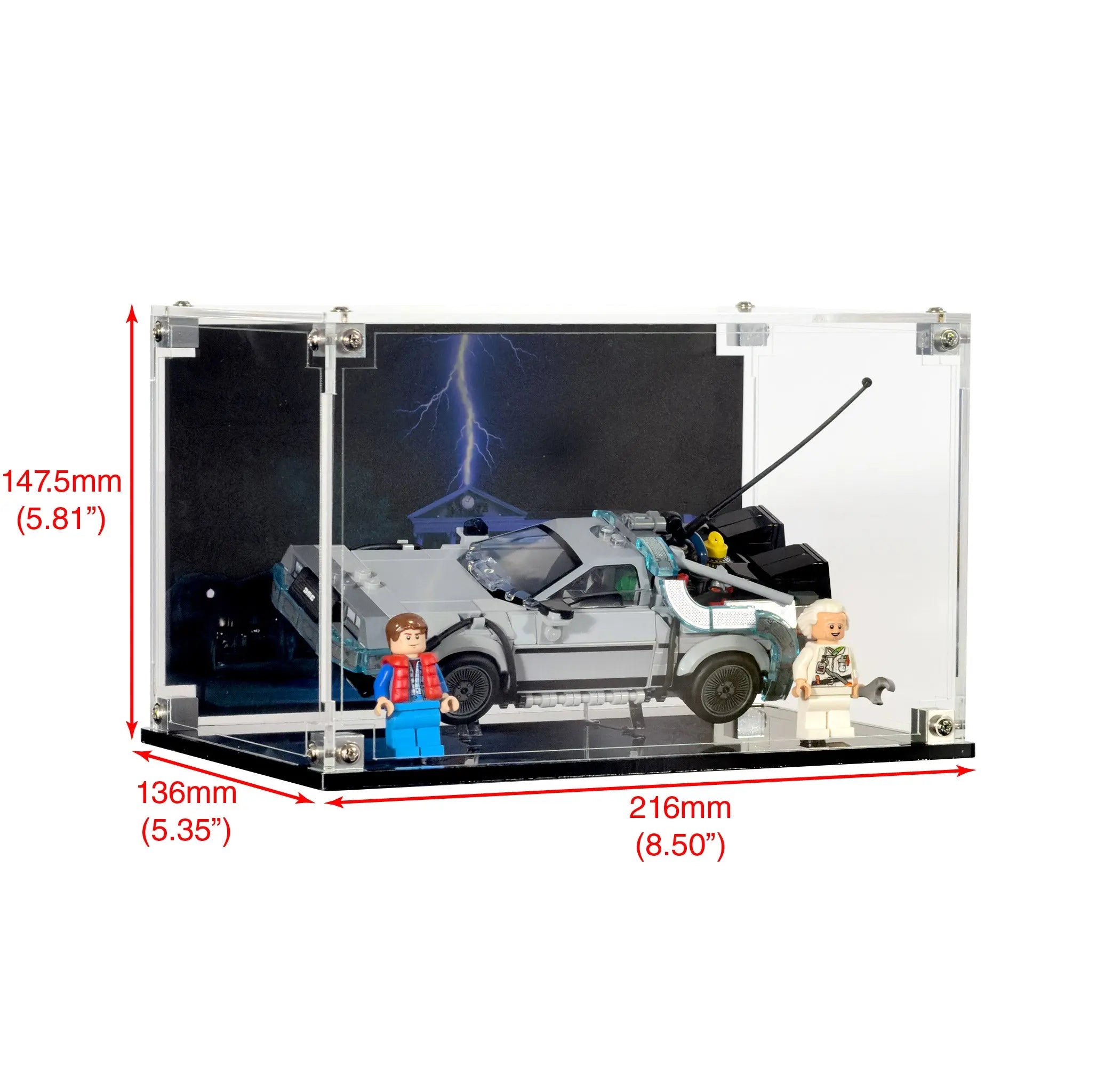Display Case for LEGO 77256 Time Machine from Back to the Future