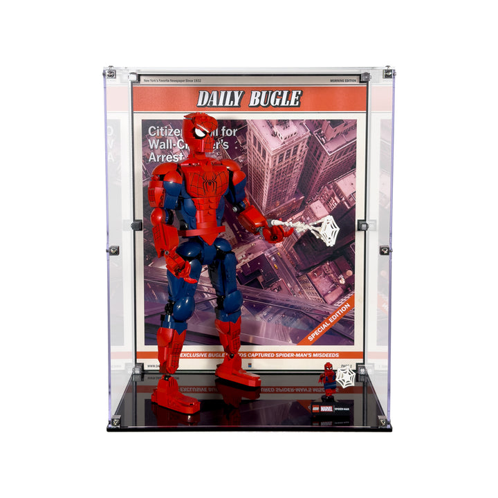 Display Case for LEGO Marvel Spider-Man Hero Figure - Standing (76346)