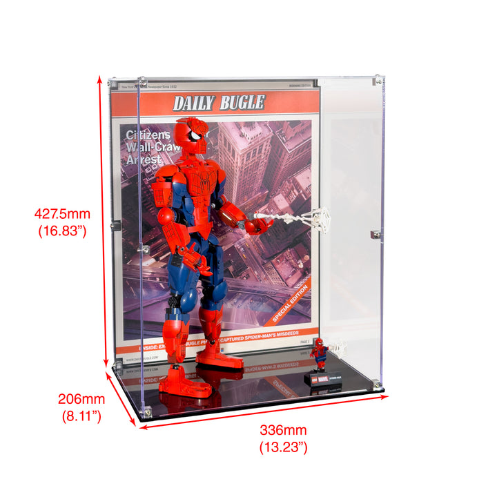 Display Case for LEGO Marvel Spider-Man Hero Figure - Standing (76346)