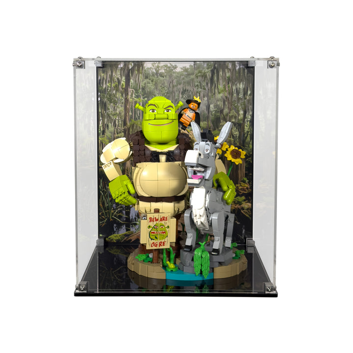 Display Case for LEGO Shrek, Donkey & Puss in Boots (72423)