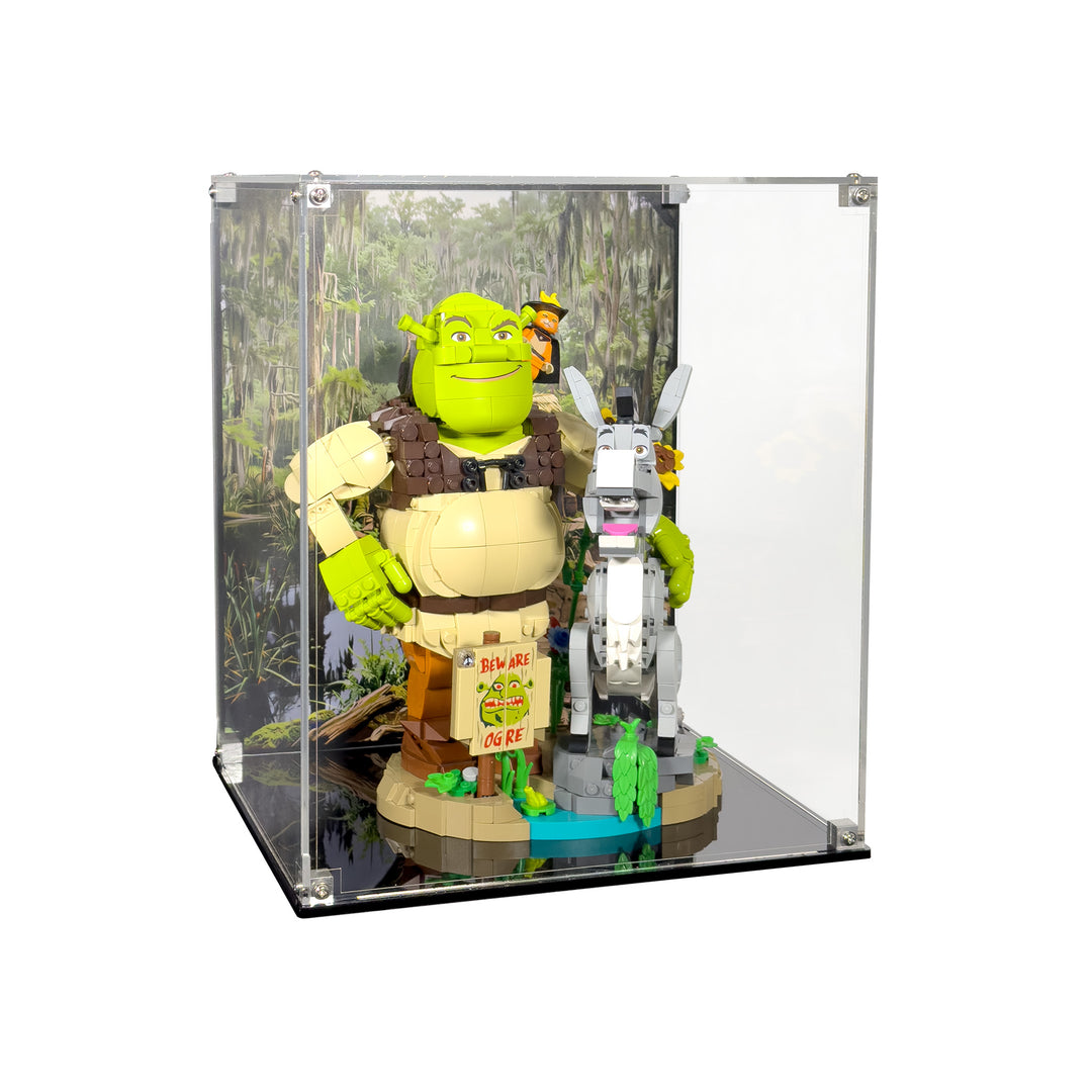 Display Case for LEGO Shrek, Donkey & Puss in Boots (72423)