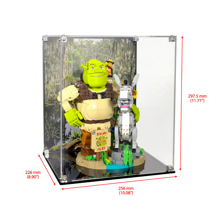 Display Case for LEGO Shrek, Donkey & Puss in Boots (72423)