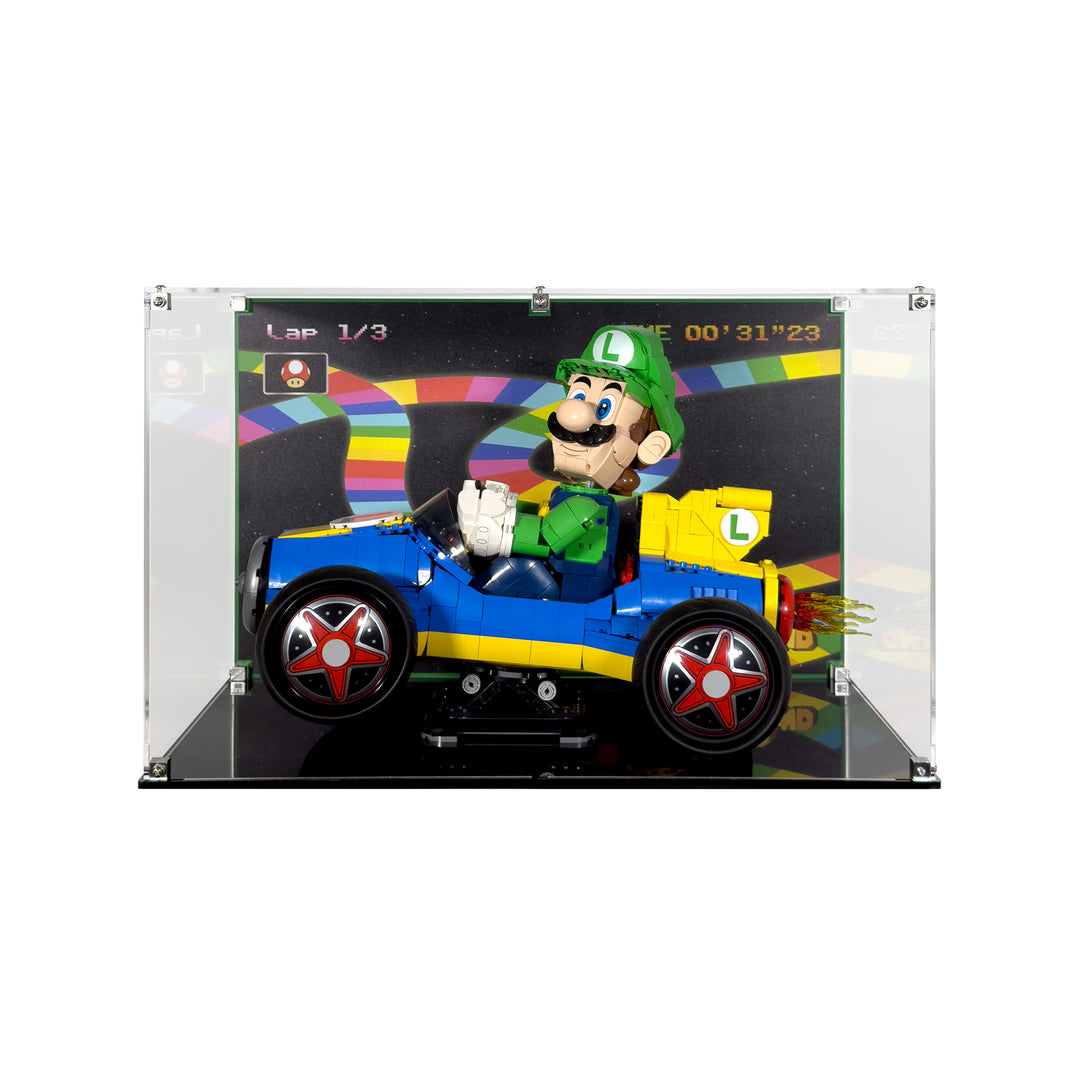 Display Case for LEGO Super Mario - Mario Kart Luigi & Mach 8 (72050)