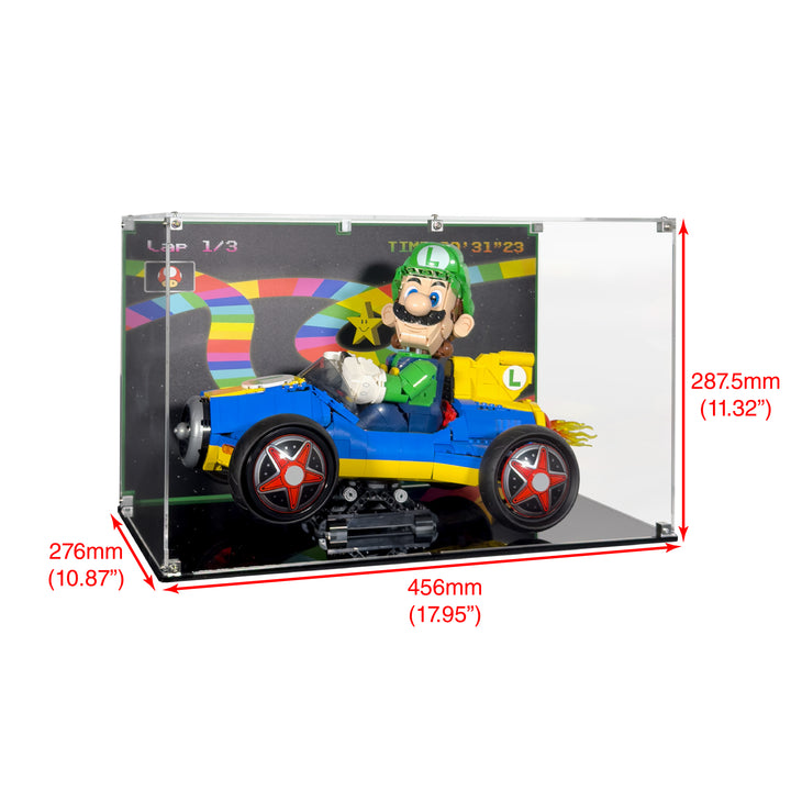 Display Case for LEGO Super Mario - Mario Kart Luigi & Mach 8 (72050)