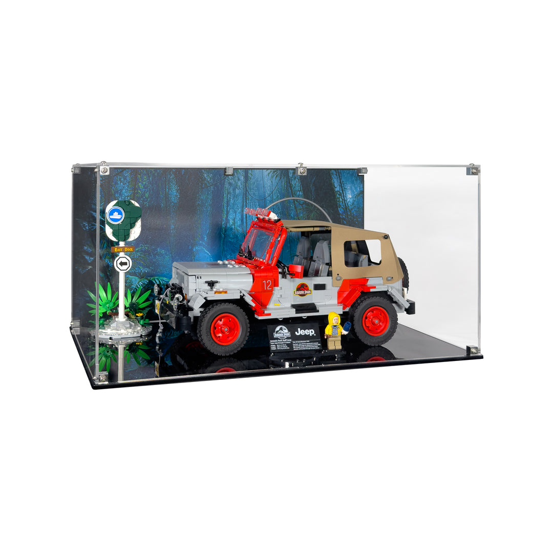 Display Case for LEGO Jurassic Park Jeep Wrangler (77984)