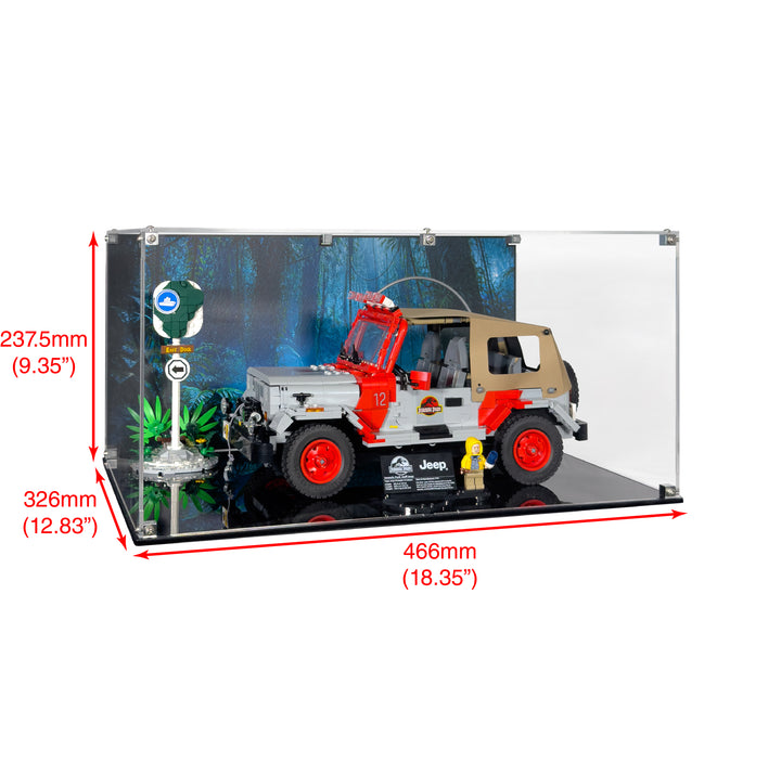 Display Case for LEGO Jurassic Park Jeep Wrangler (77984)