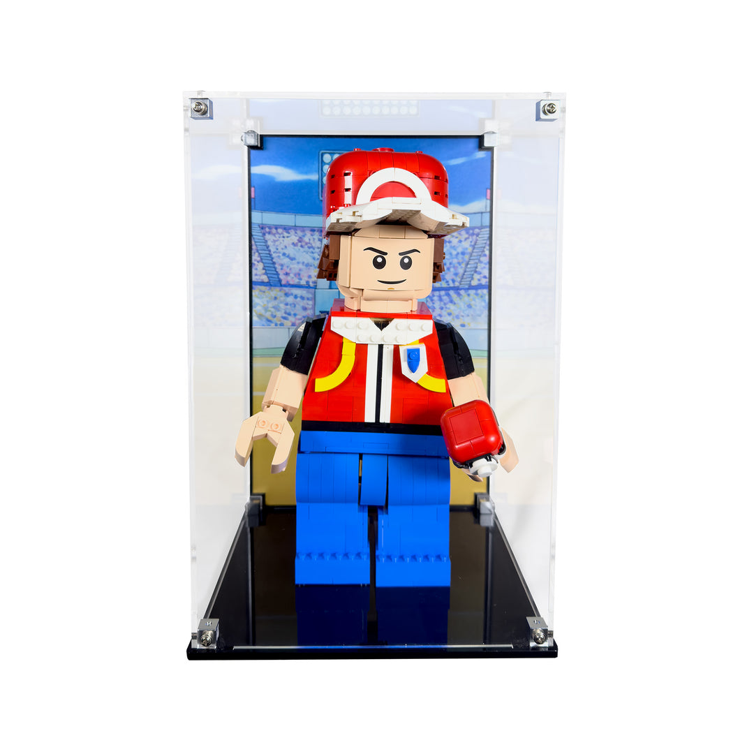 Display Case for Pokémon Up-Scaled Red Minifigure (40868)