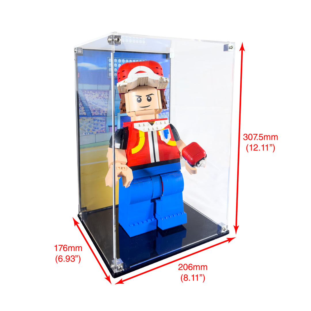 Display Case for Pokémon Up-Scaled Red Minifigure (40868)