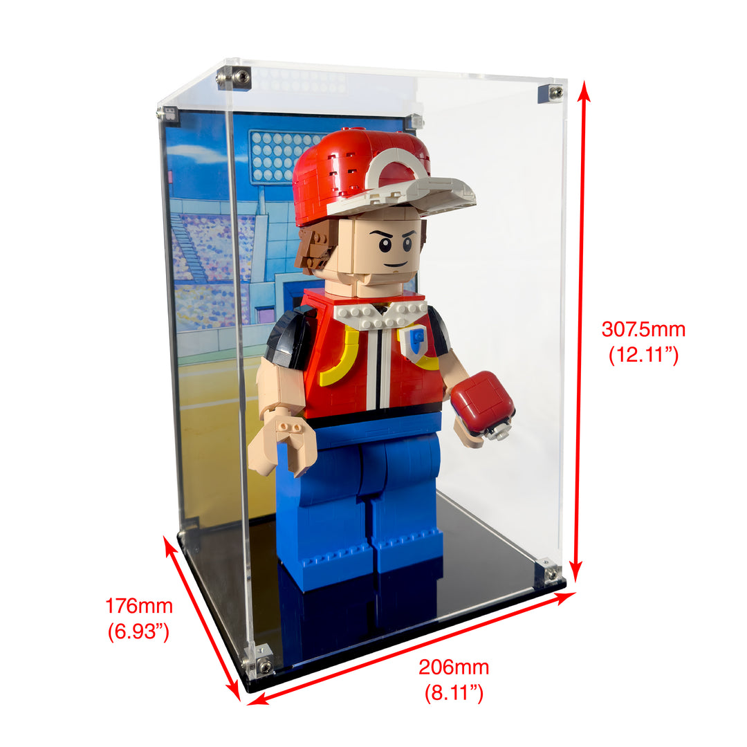 Display Case for Pokémon Up-Scaled Red Minifigure (40868)