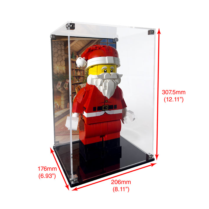 Display Case for LEGO Up-Scaled Santa Minifigure (40820)