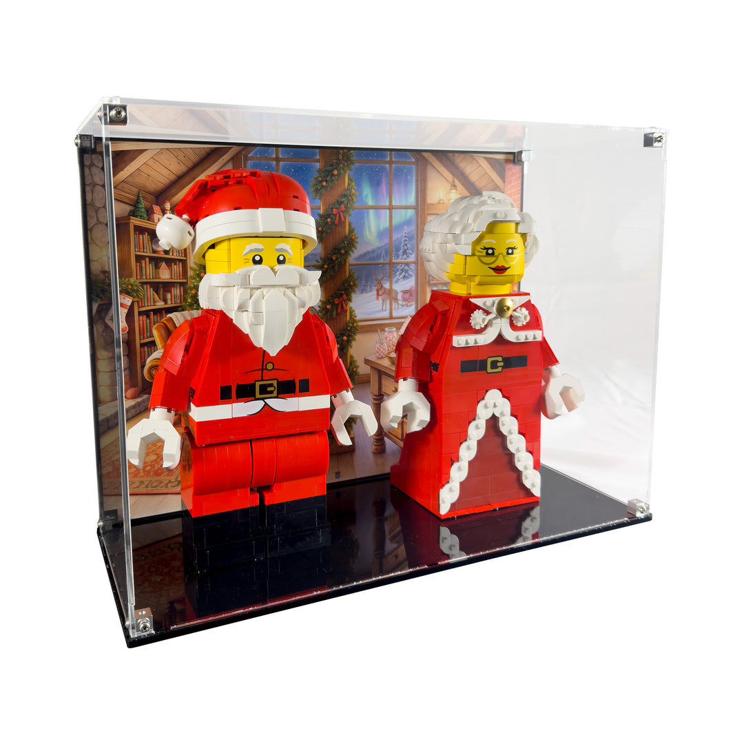 Display Case for Minifigure Santa and Mrs. Claus Display Case (40820 and 40875)
