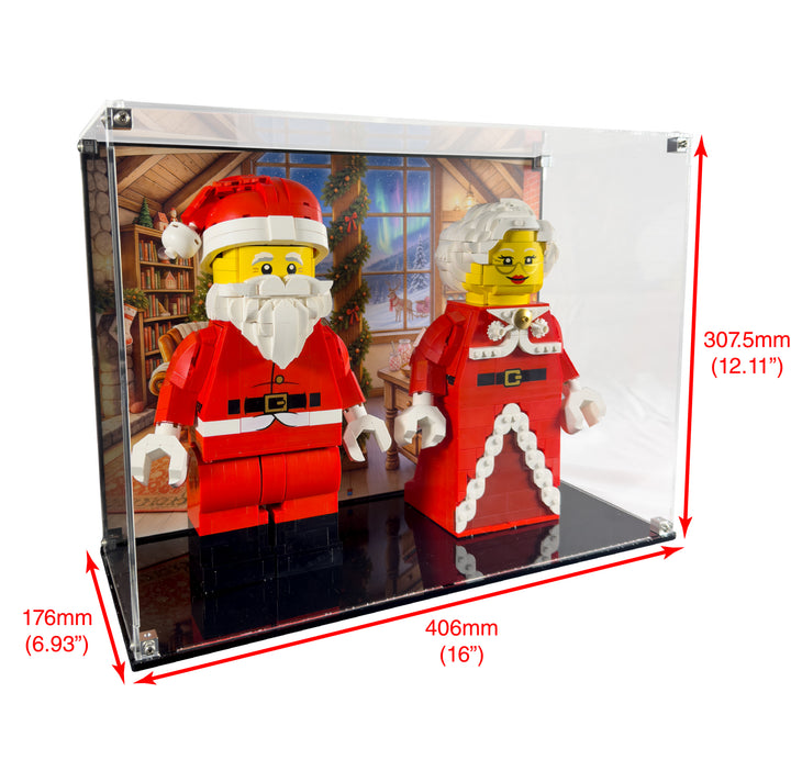 Display Case for Minifigure Santa and Mrs. Claus Display Case (40820 and 40875)