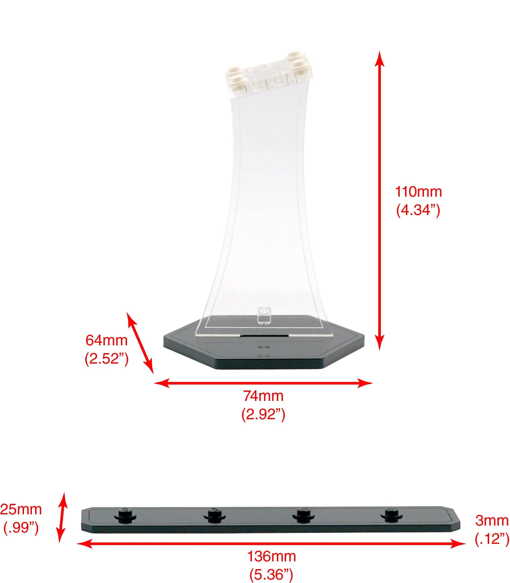 Acrylic Display Stand for LEGO 75402 ARC-170 Starfighter
