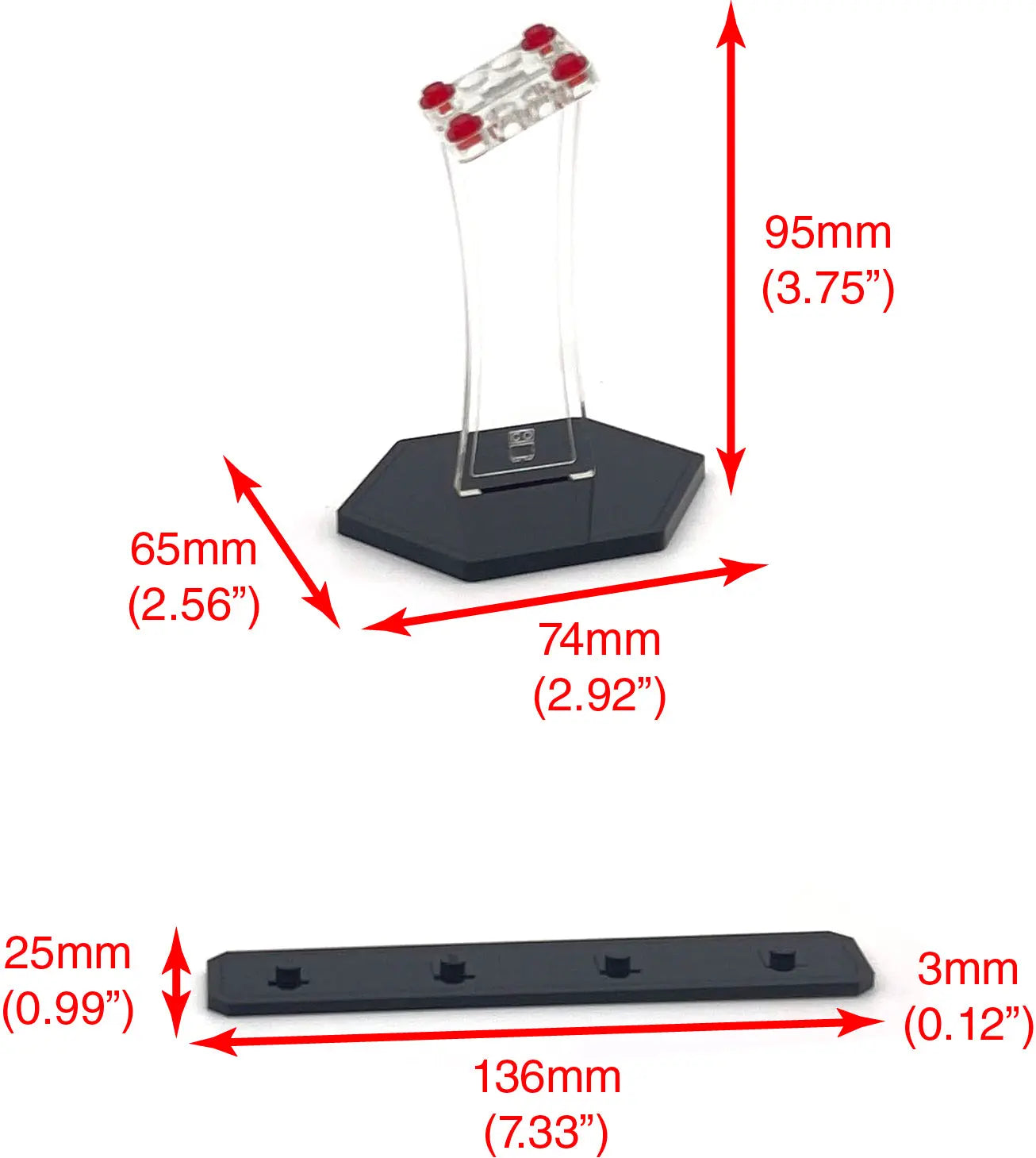 Acrylic Display Stand for LEGO 75325 The Mandalorian's N-1