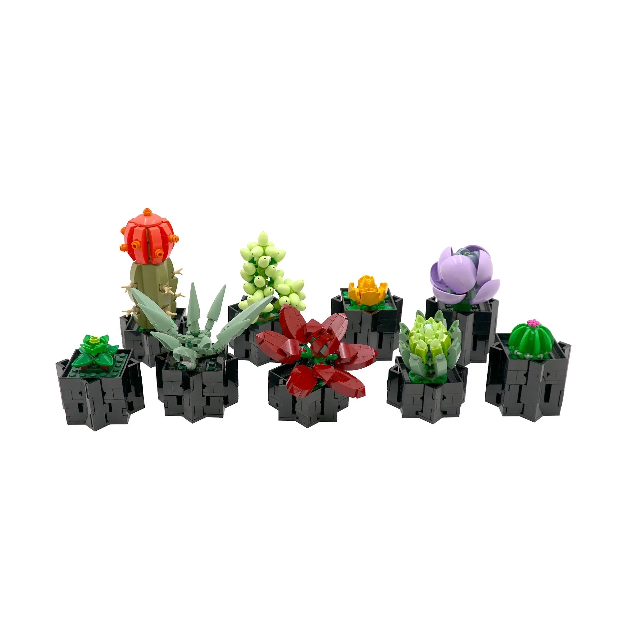 LEGO Succulents Acrylic Pot Stands (10309 Botanicals) - Brickcessories