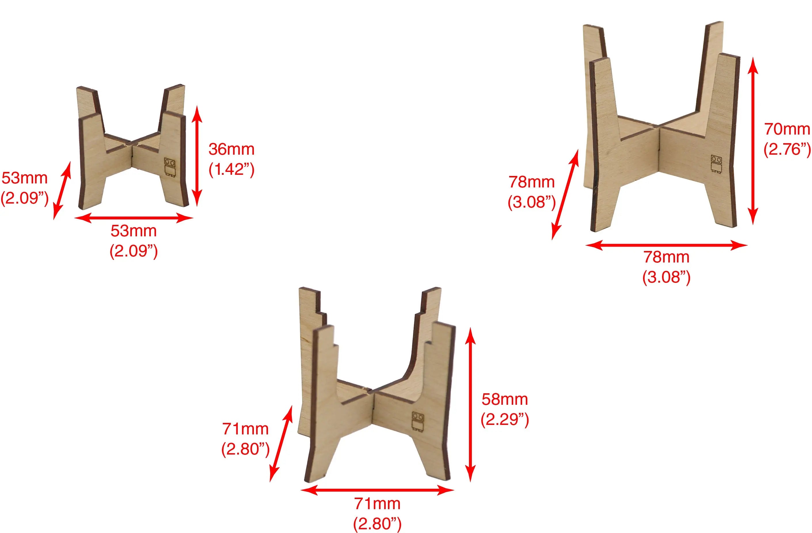 Baltic Birch Stands for LEGO 10329 - Brickcessories