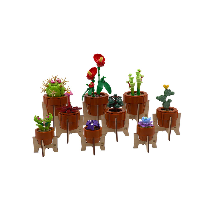 Brickcessories  Birch Wood Pot Stands for LEGO 10329 - Tiny Plants