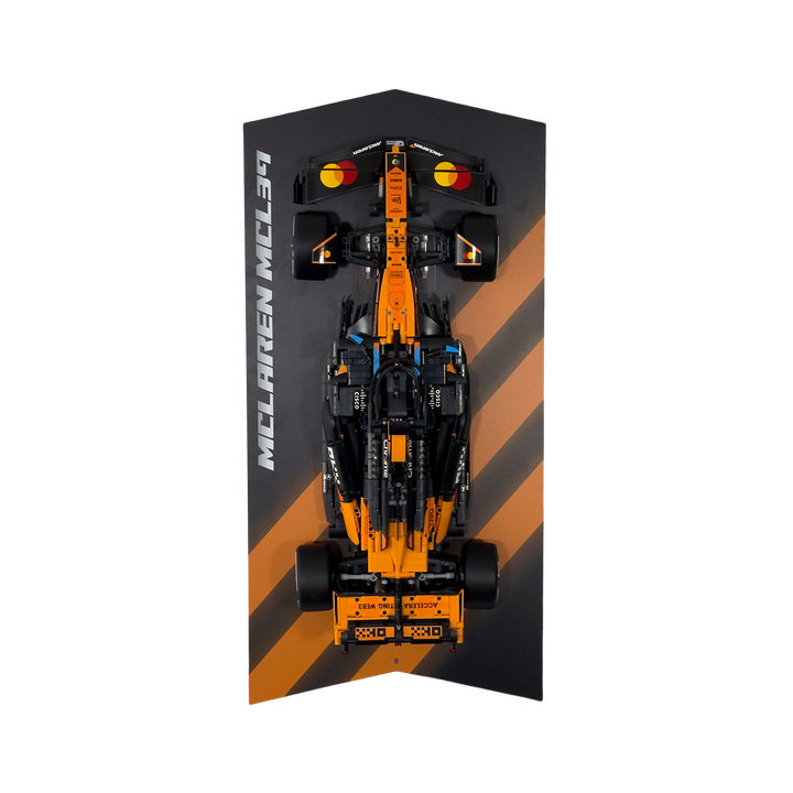 Wall-Mount Display Stand With Background for LEGO Technic F1 Car