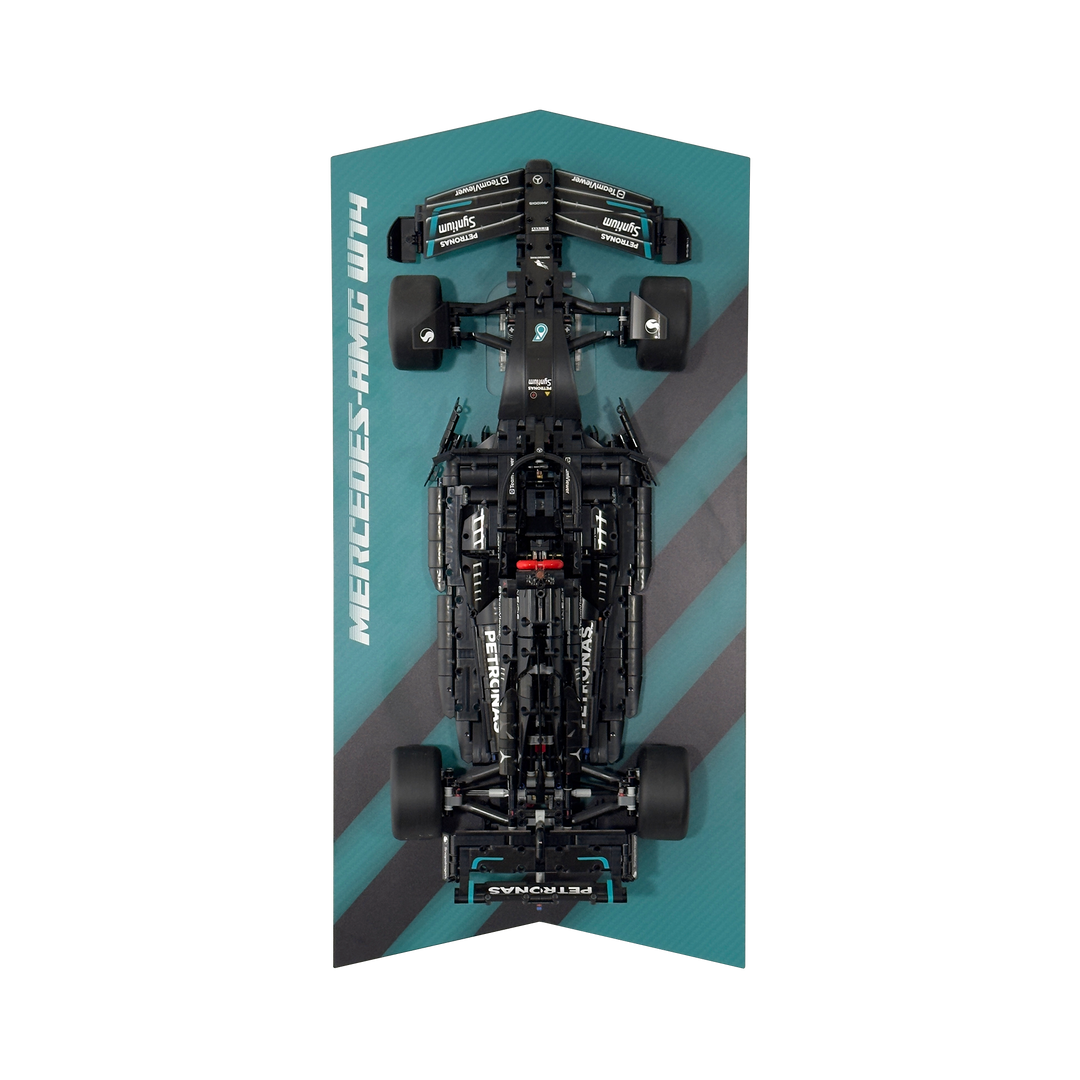 Wall-Mount Display Stand With Background for LEGO Technic F1 Car