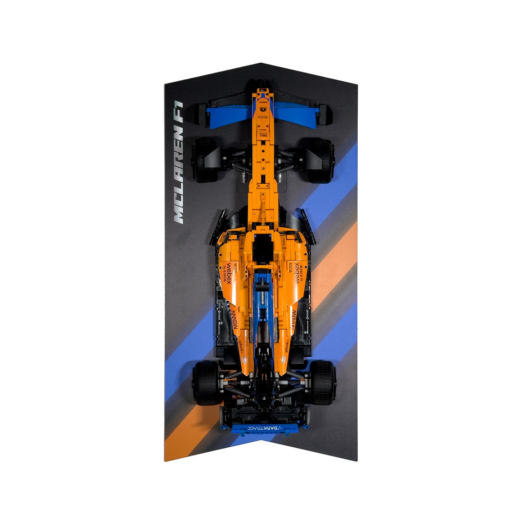 Wall-Mount Display Stand With Background for LEGO Technic F1 Car