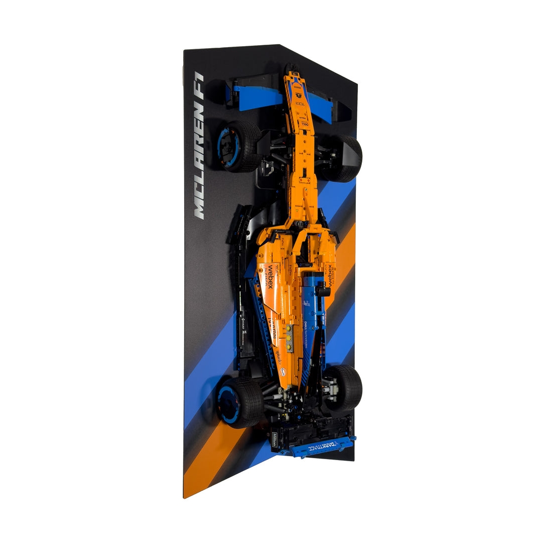 Wall-Mount Display Stand With Background for LEGO Technic F1 Car