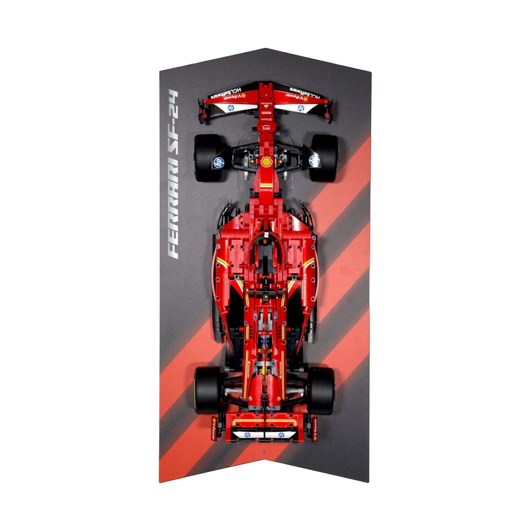 Wall-Mount Display Stand With Background for LEGO Technic F1 Car