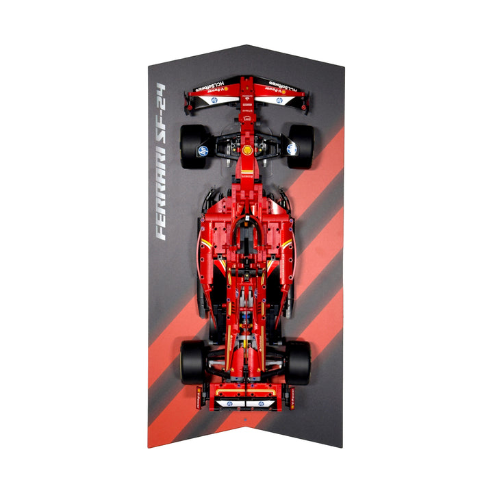 Wall-Mount Display Stand With Background for LEGO Technic F1 Car