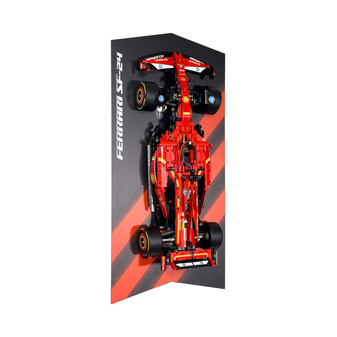 Wall-Mount Display Stand With Background for LEGO Technic F1 Car
