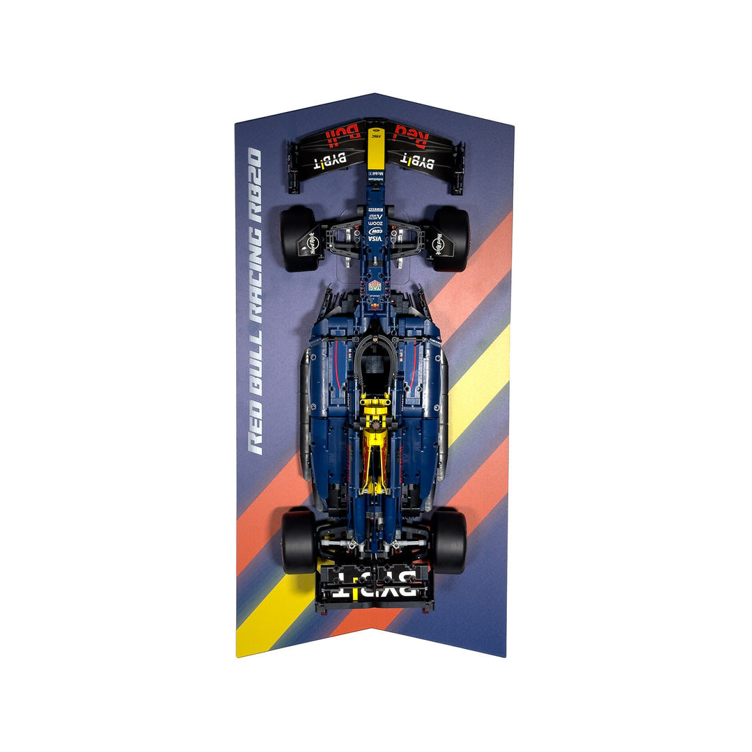 Wall-Mount Display Stand With Background for LEGO Technic F1 Car