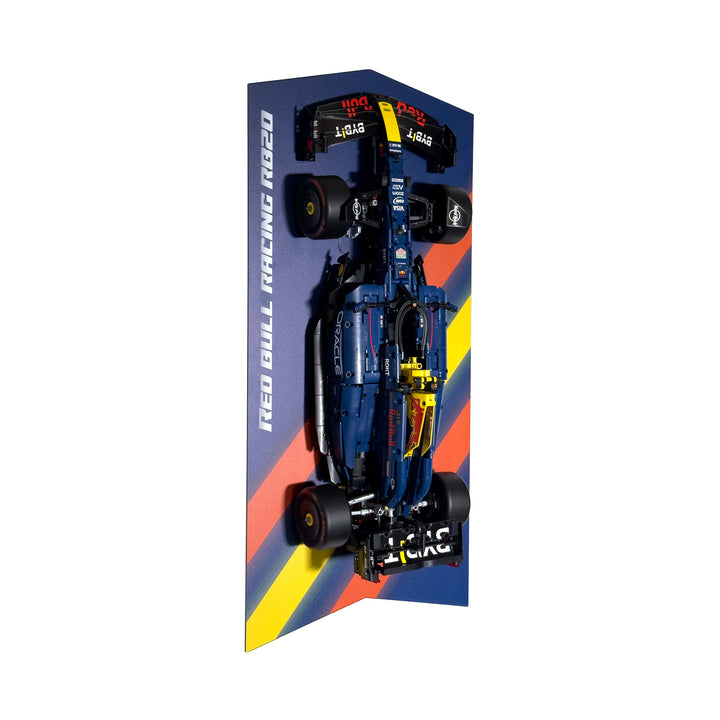 Wall-Mount Display Stand With Background for LEGO Technic F1 Car