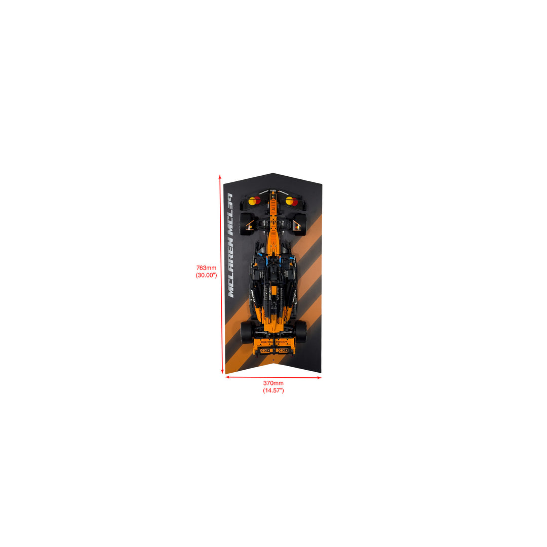 Wall-Mount Display Stand With Background for LEGO Technic F1 Car