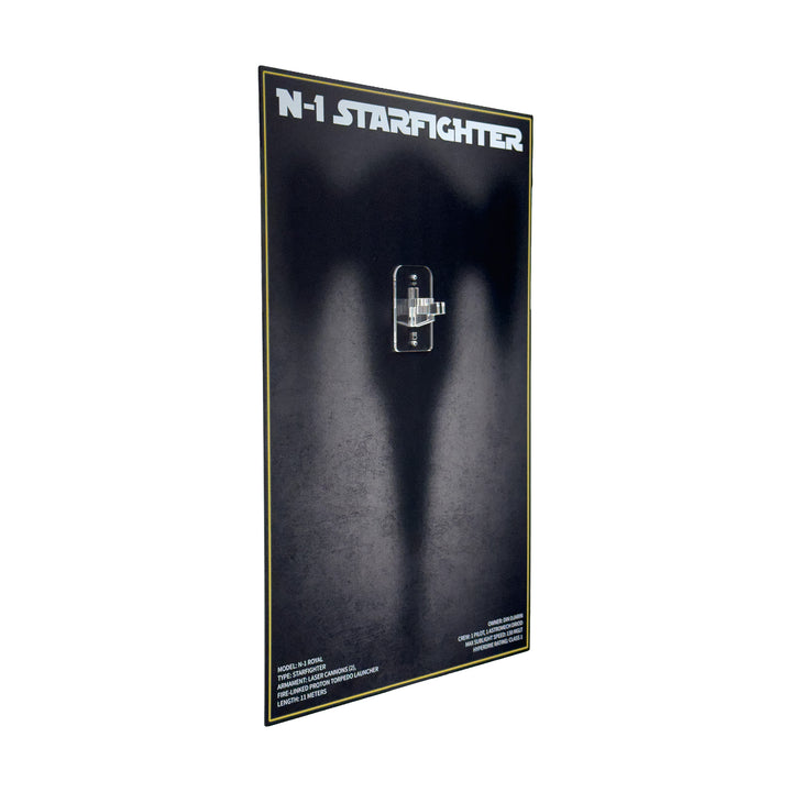Wall-Mount Display Stand with Background Art for LEGO Star Wars The Mandalorian's N-1 Starfighter UCS (75442)