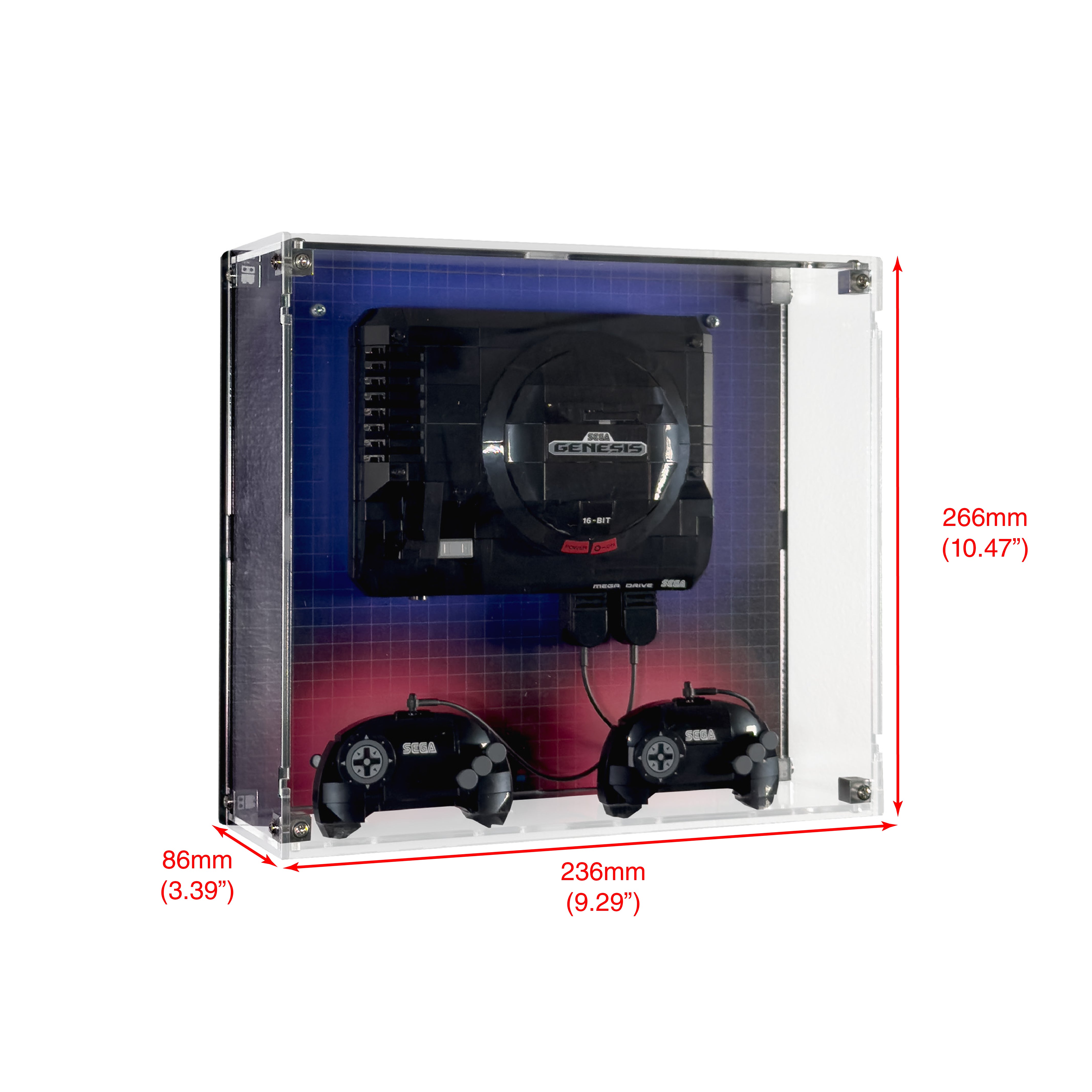 SEGA UFO8 フィールドバー Wall-Mount Display Case for LEGO 40926 SEGA Genesis Console