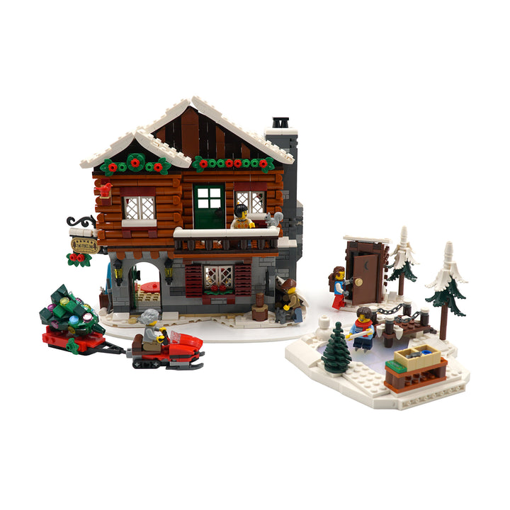 A display base for a LEGO Winter Village set. 