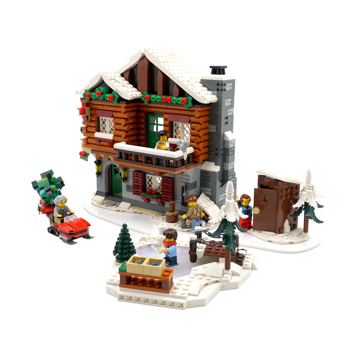 A display base for a LEGO Winter Village set. 